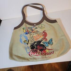 Coca cola Colorful Graphic Women's Tote Bag Limited Edition Vintage.